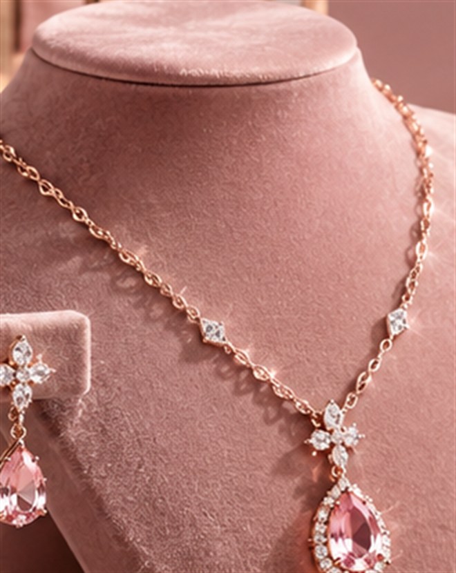 Vivienne teardrop crystal pendant necklace