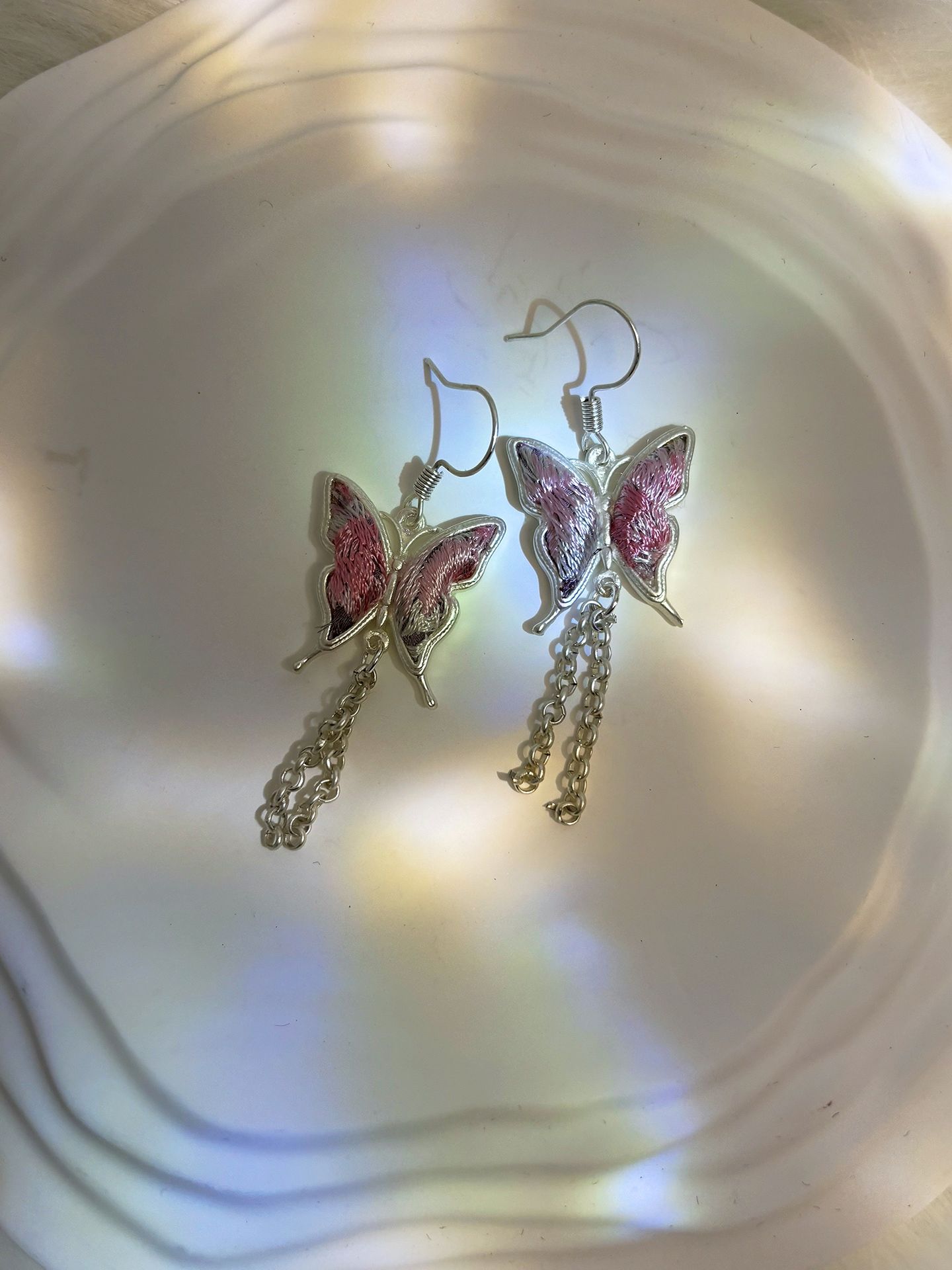 Handmade Miao Embroidery Earrings - Image 4