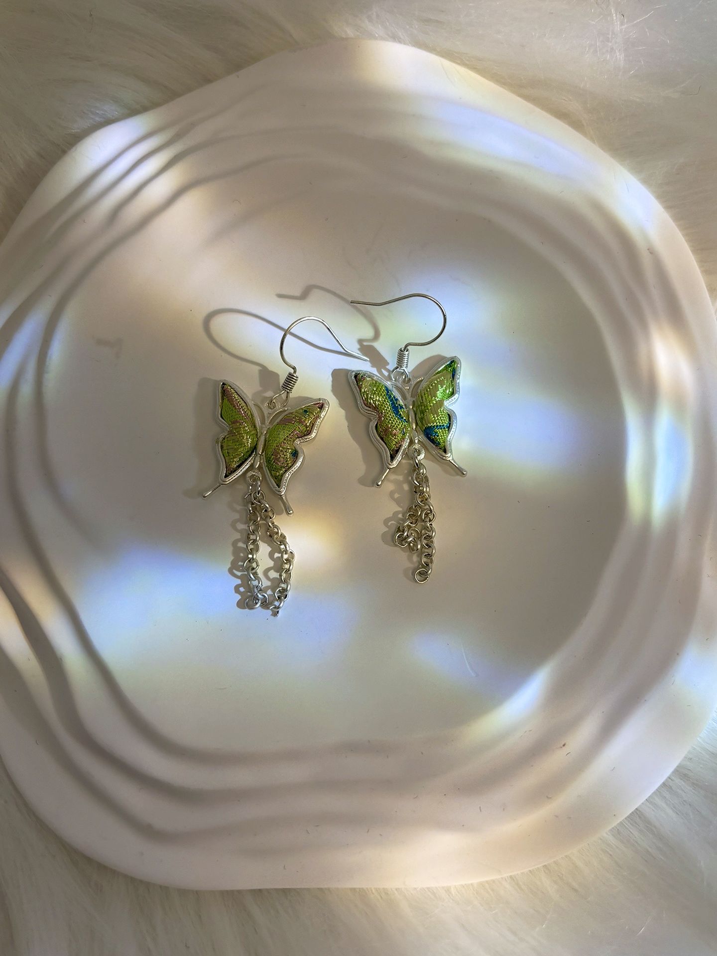 Handmade Miao Embroidery Earrings - Image 2